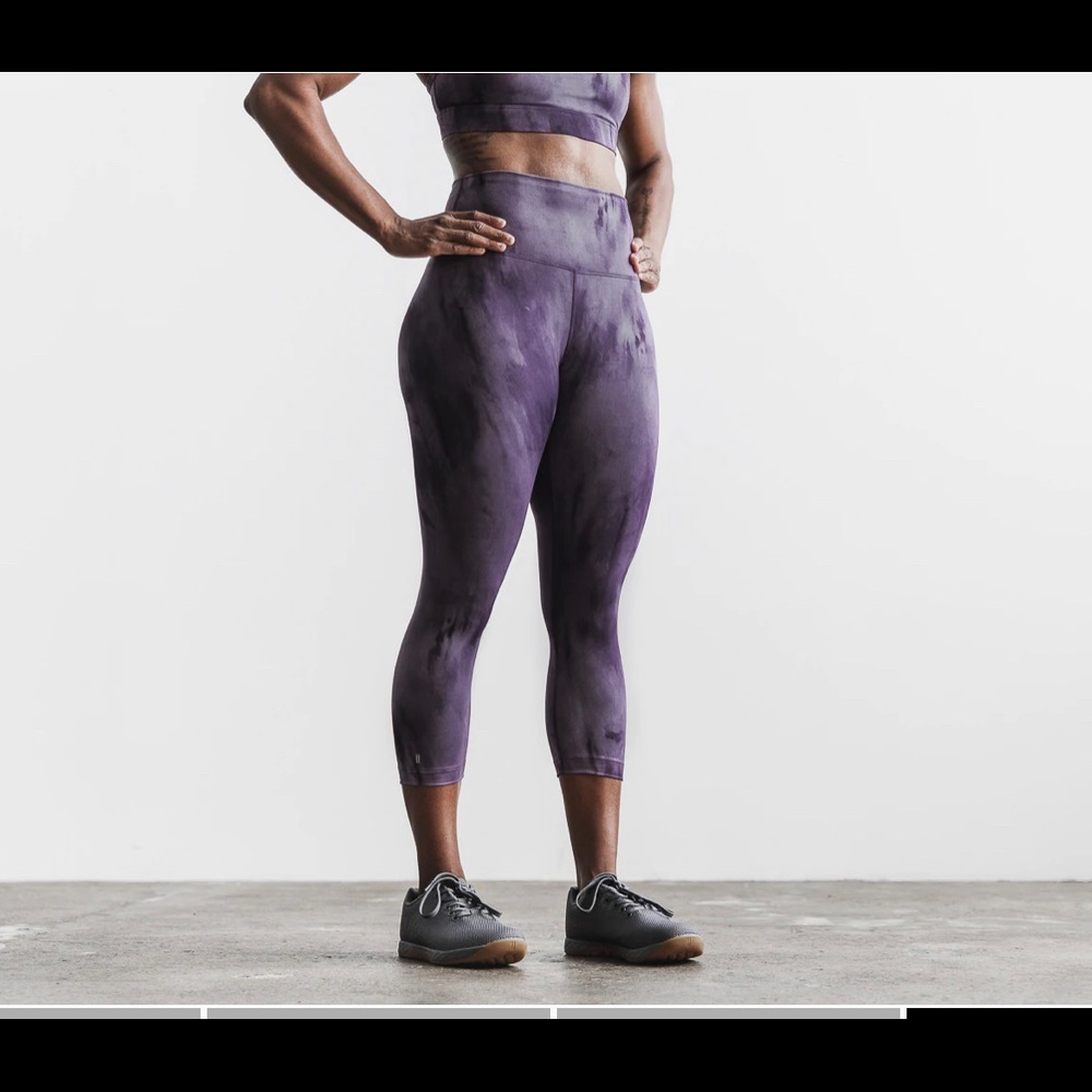 Women’s No Bull Project High-Rise Crop (Tie-Dye), Nightshade & Plum, Small